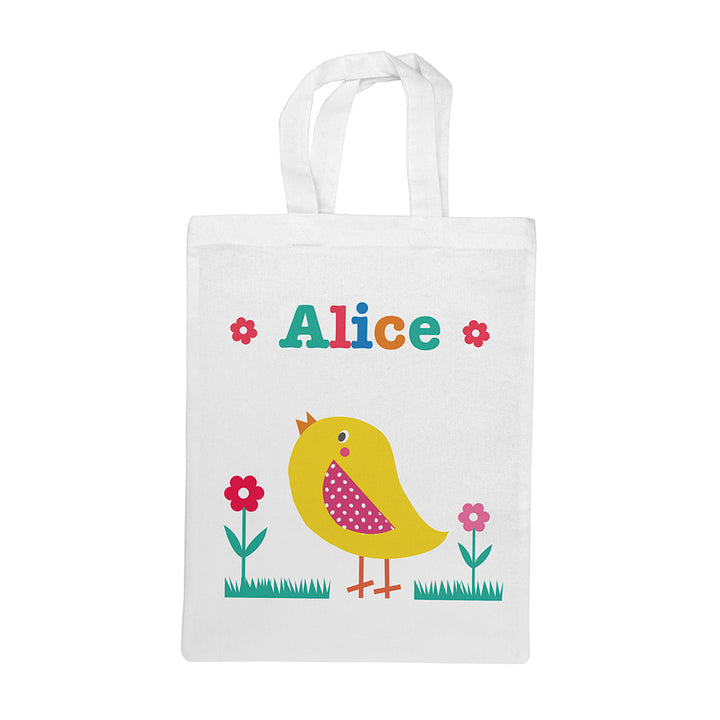 Personalised Child's Chick Easter Egg Hunt Bag