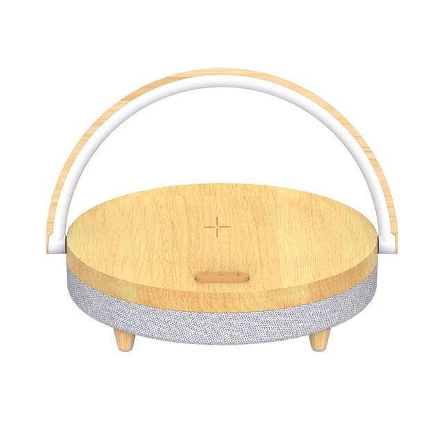 Wireless Mobile Phone Charging Music Desk Lamp With 5.0 Bluetooth Speaker Nordic wood grain