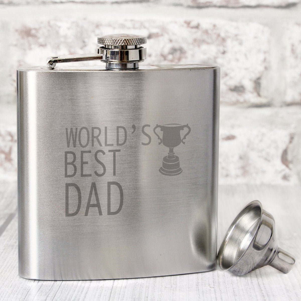 Buy Worlds Best Dad Hip Flask from £11.99 - Gifts Finder