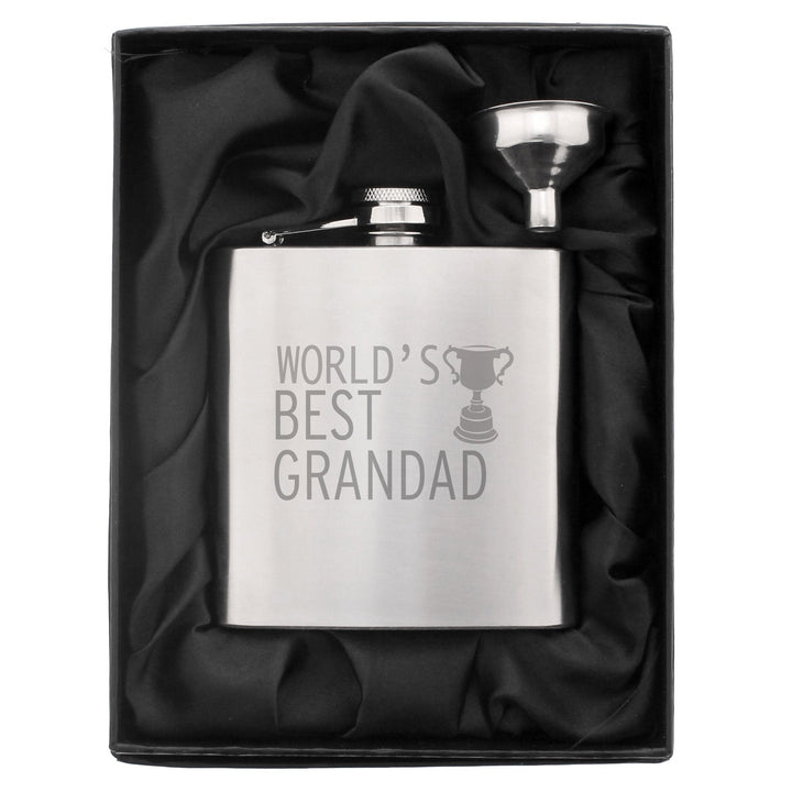 Worlds Best Grandad  Hip Flask