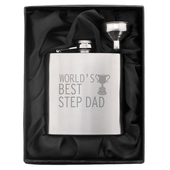 Worlds Best Step Dad Hip Flask