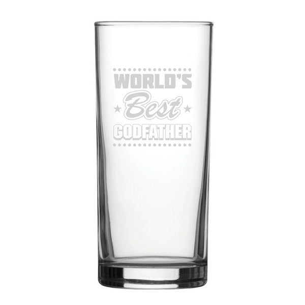 World's Best Godfather - Engraved Novelty Hiball Glass Image 1