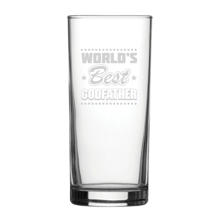 World's Best Godfather - Engraved Novelty Hiball Glass Image 2