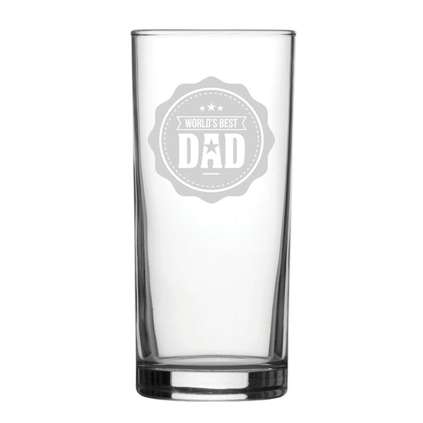 World's Best Dad - Engraved Novelty Hiball Glass Image 1