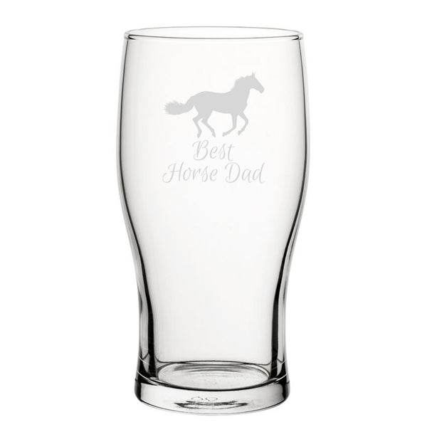Best Horse Mum - Engraved Novelty Tulip Pint Glass Image 1