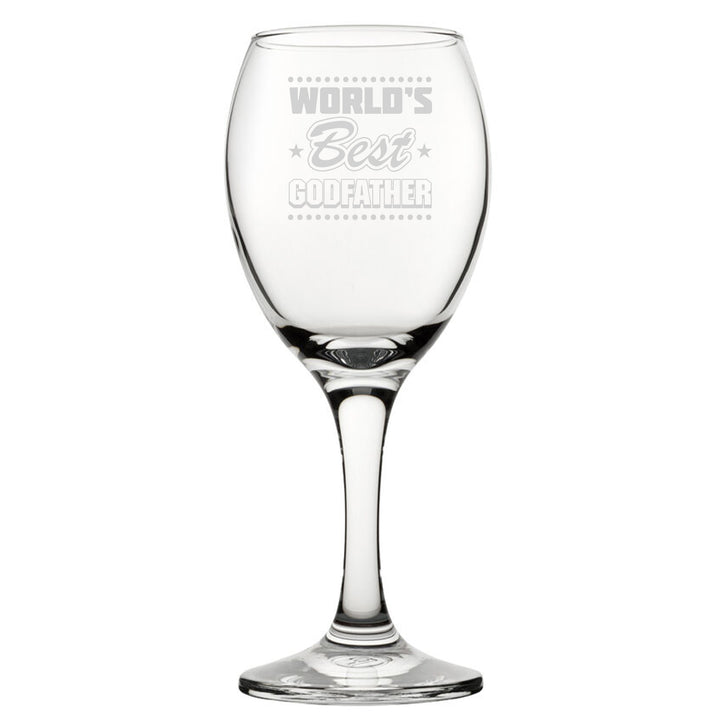 World's Best Godfather - Engraved Novelty Wine Glass Image 2