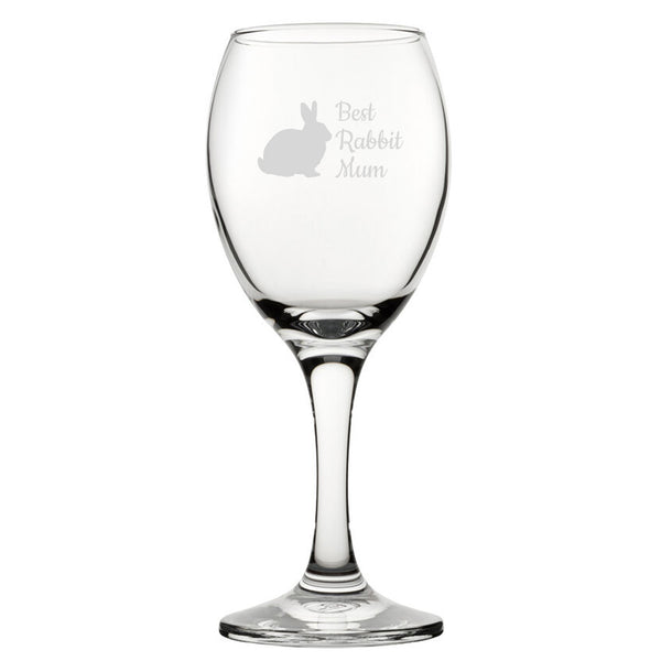Best Rabbit Mum - Engraved Novelty Wine Glass Image 1