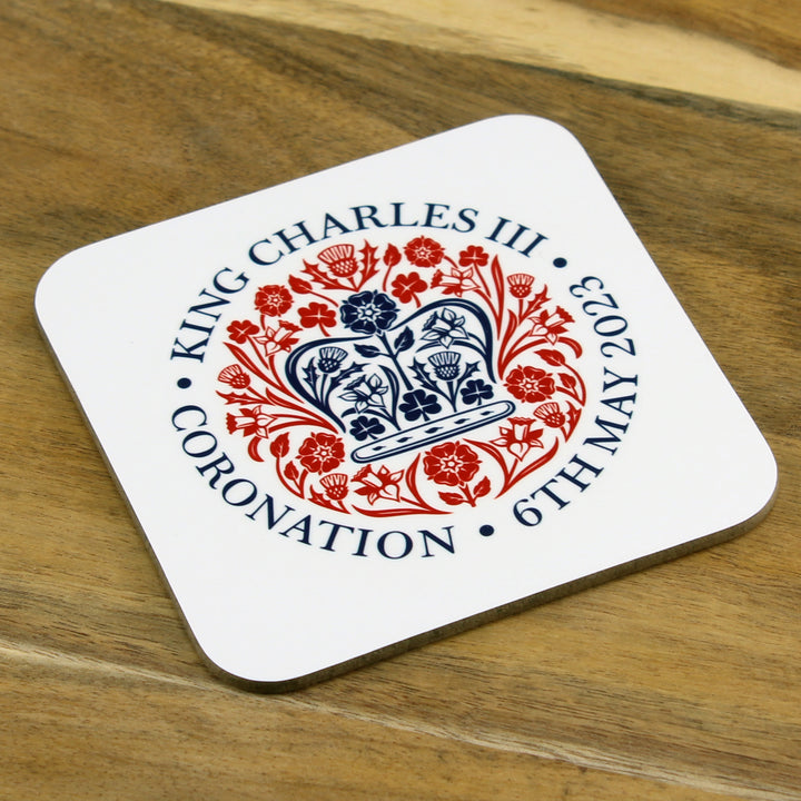 Printed Commemorative Coronation of the King Set of 4 Drinks Coasters Image 3