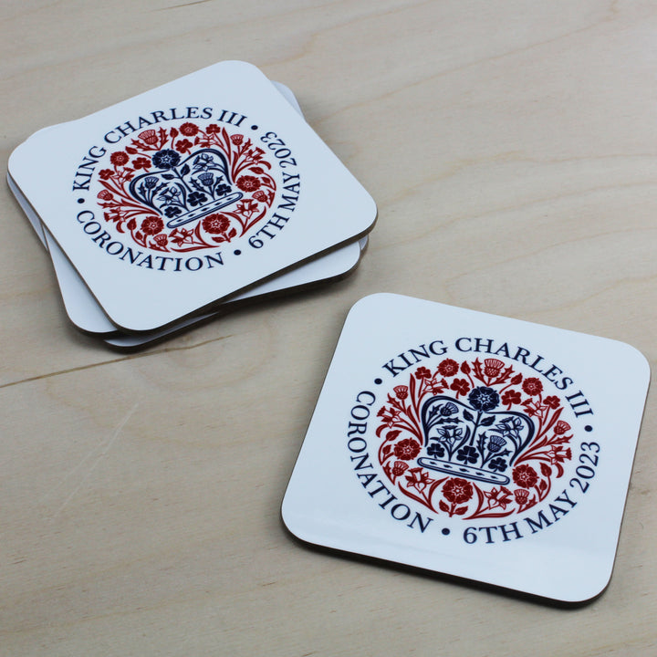 Printed Commemorative Coronation of the King Set of 4 Drinks Coasters Image 4