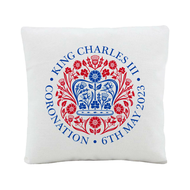 Printed Commemorative Coronation of the King Cushion and Cover Image 2