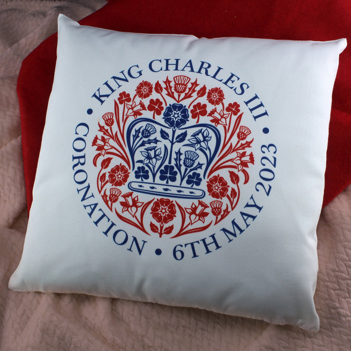 Printed Commemorative Coronation of the King Cushion and Cover Image 4