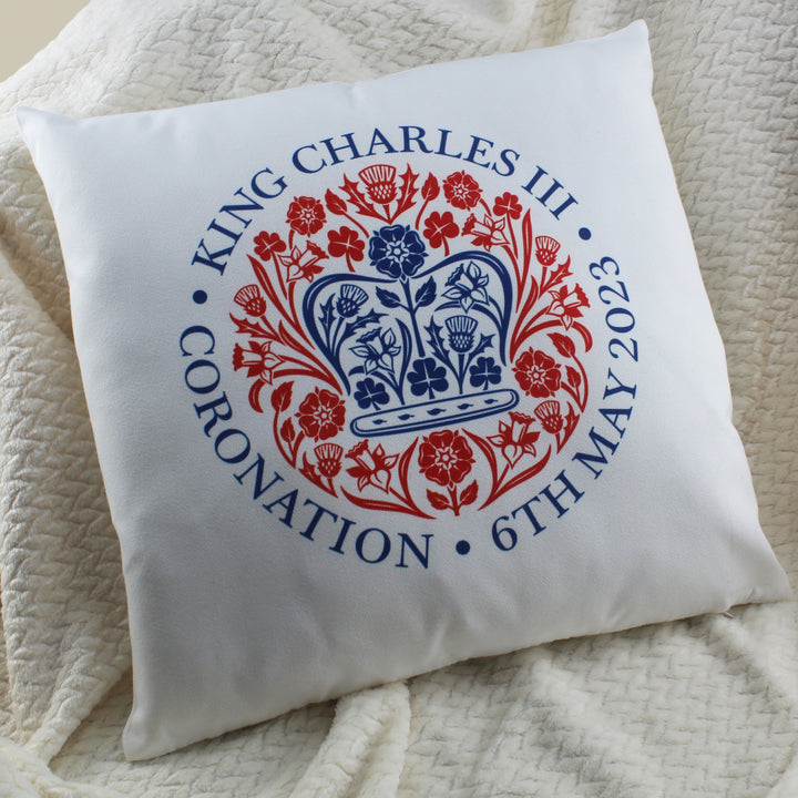 Printed Commemorative Coronation of the King Cushion and Cover Image 3