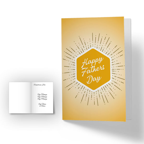 Personalised Happy Fathers Day Card - Hexagon explosion Image 1