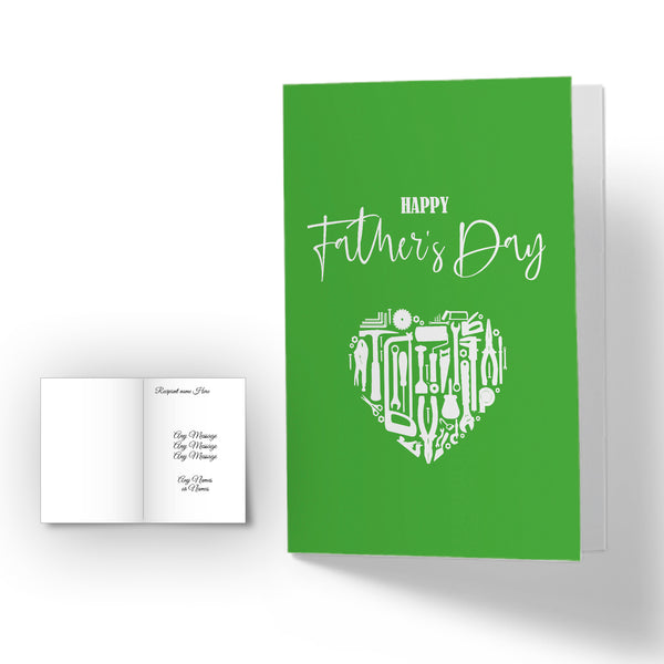 Personalised Happy Fathers Day Card - Tool at Heart Image 1