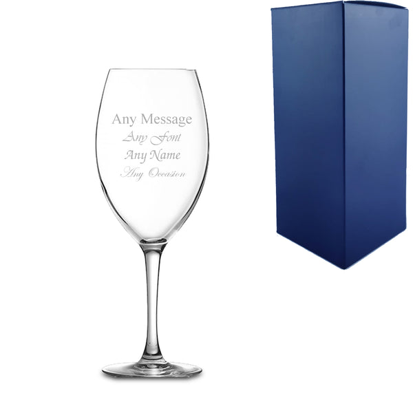 Personalised Engraved 8.25oz Malea Wine Glass with Gift Box Image 1