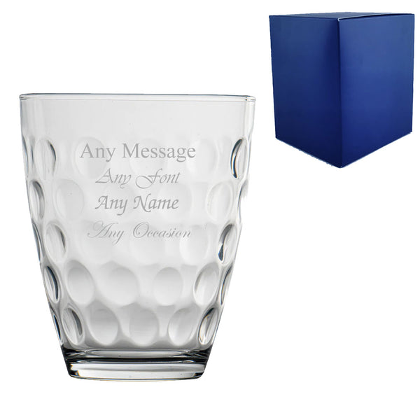 Engraved 390ml Dimpled Dots Tumbler With Gift Box Image 1