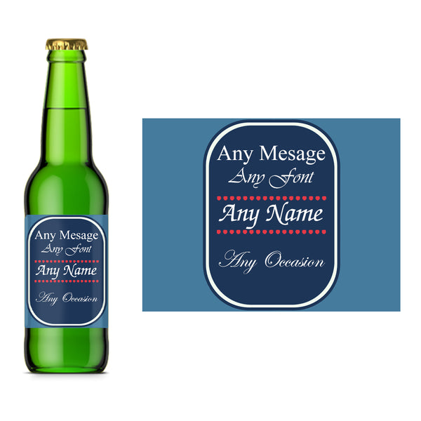 Blue Coloured Beer Bottle Label Image 1
