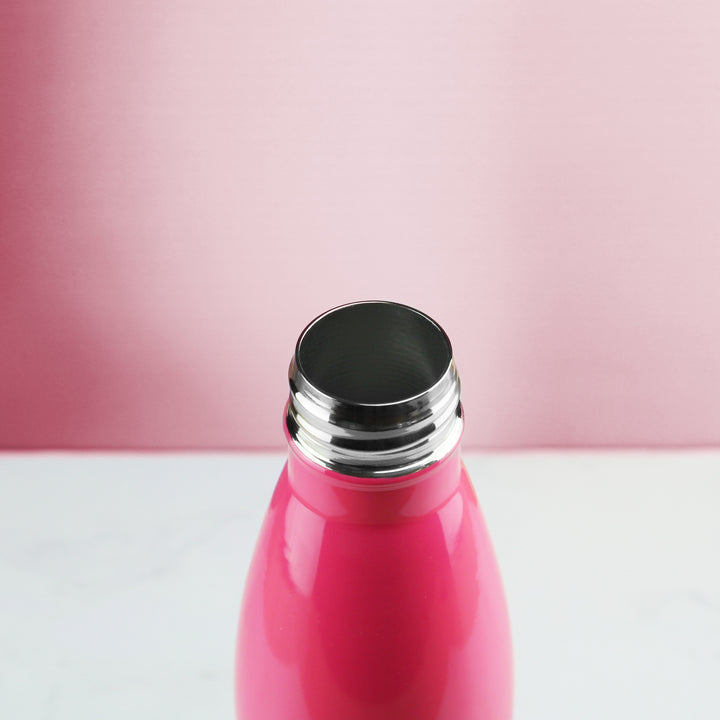 Printed Deep Pink Thermal Bottle, Any Message, Stainless Steel 500ml/17oz Image 4