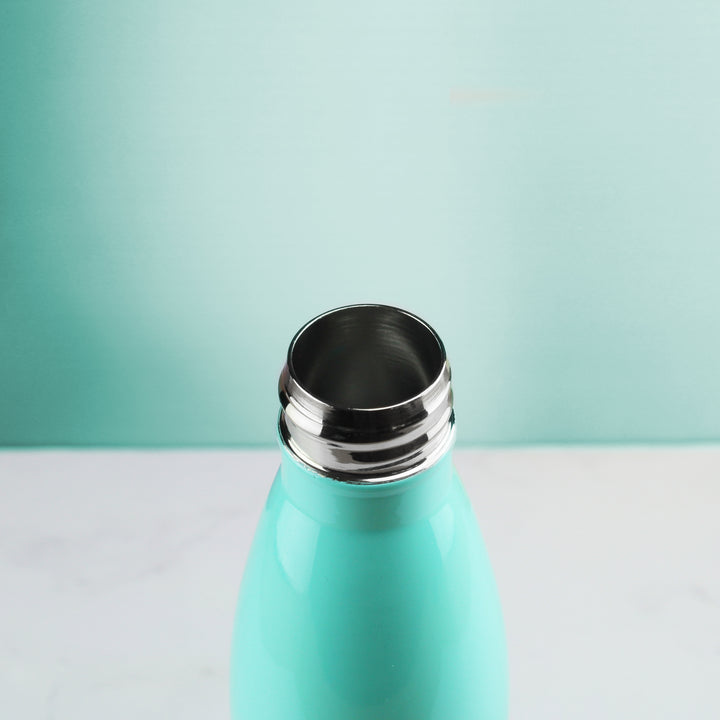 Printed Teal Thermal Bottle, Any Message, Stainless Steel 500ml/17oz Image 4