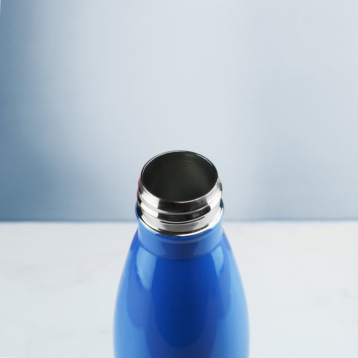 Printed Blue Thermal Bottle, Any Message, Stainless Steel 500ml/17oz Image 4