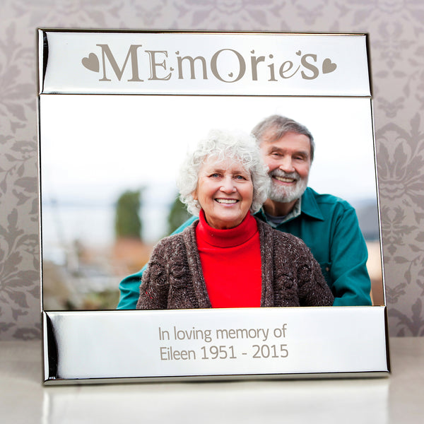 Personalised Silver Memories 6x4 Photo Frame
