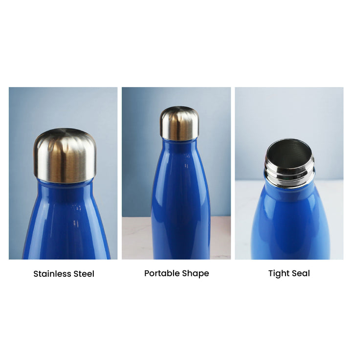 Printed Blue Thermal Bottle, Any Message, Stainless Steel 500ml/17oz Image 7