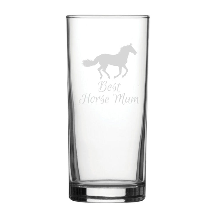 Best Horse Dad - Engraved Novelty Hiball Glass