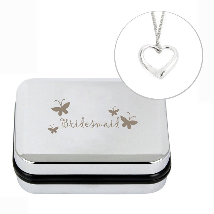 Bridesmaid Heart Necklace Box