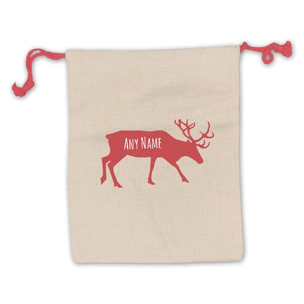 Christmas Presents Sack with Reindeer Design
