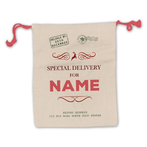 Christmas Presents Sack with Special Delivery Design