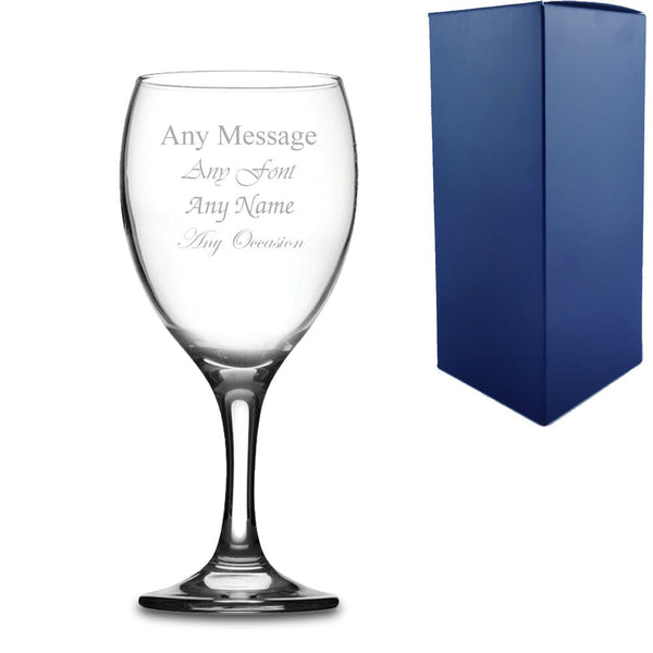 Engraved 12oz Imperial Wine Glass with Gift Box