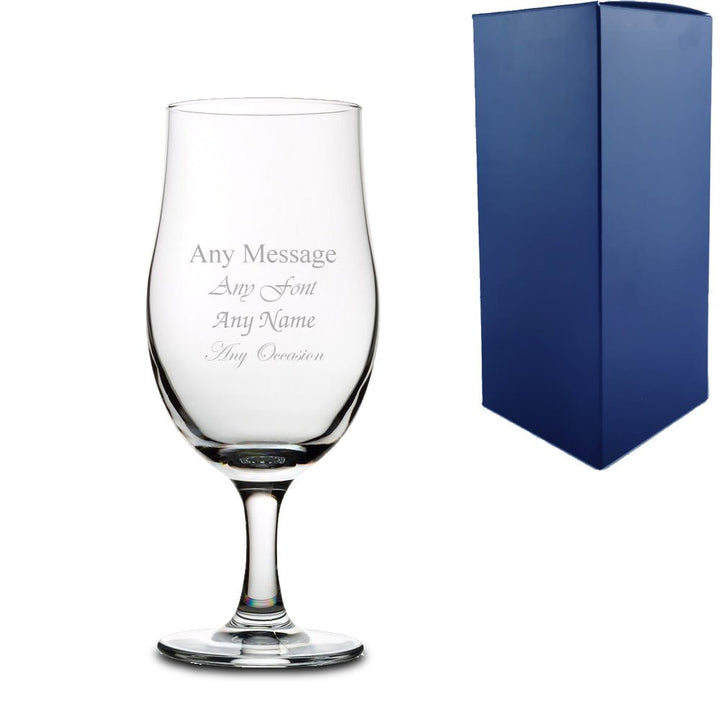 Engraved 13oz Stemmed Glass with Gift Box