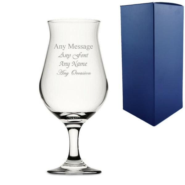 Engraved 13oz Wavy Beer Glass with Gift Box