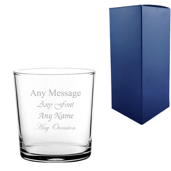 Engraved 13oz/384ml Toughened Tubo Hiball Glass, Any Message for Any Occasion