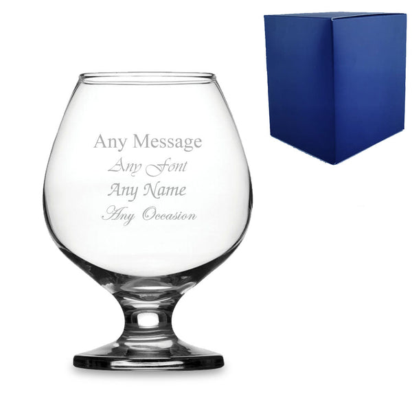 Engraved 14oz Brandy Cognac Glass with Gift Box