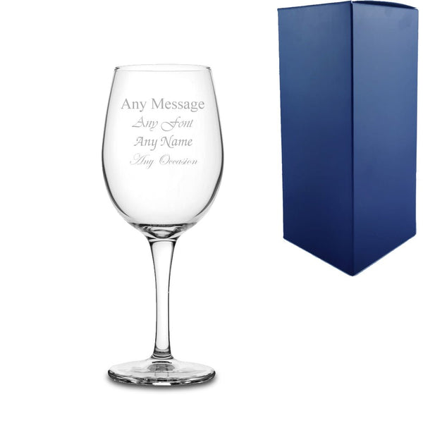 Engraved 15.5oz Moda Wine Glass with Gift Box