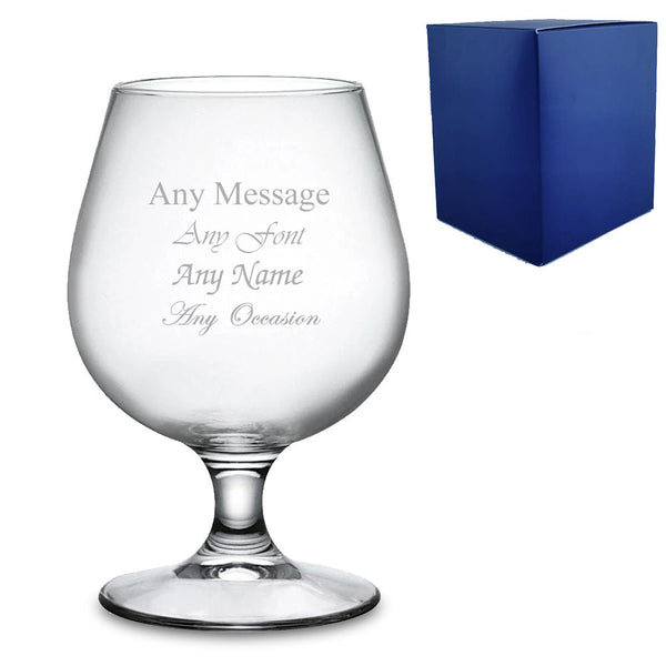 Engraved 18.5oz Stemmed Beer Snifter Glass with Gift Box