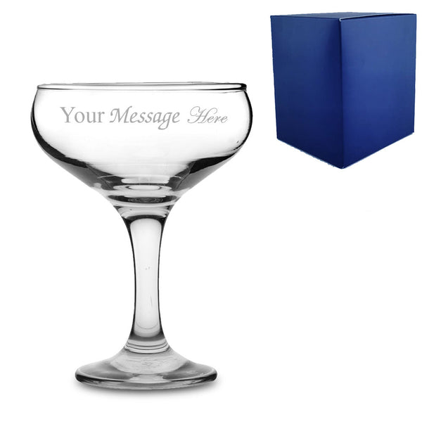 Engraved 200ml Vintage Champagne Saucer With Gift Box