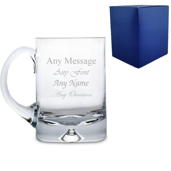 Engraved 20oz Handmade Dimple Base Tankard With Gift Box
