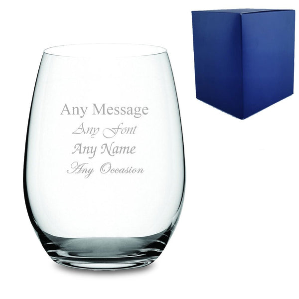 Engraved 21oz Pure Stemless Gin Tumbler with Gift Box