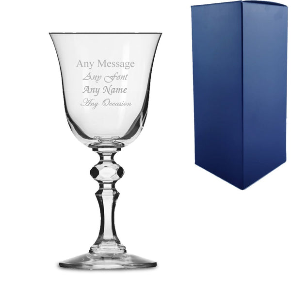 Engraved 220ml Jasmine Red Wine Glass With Gift Box