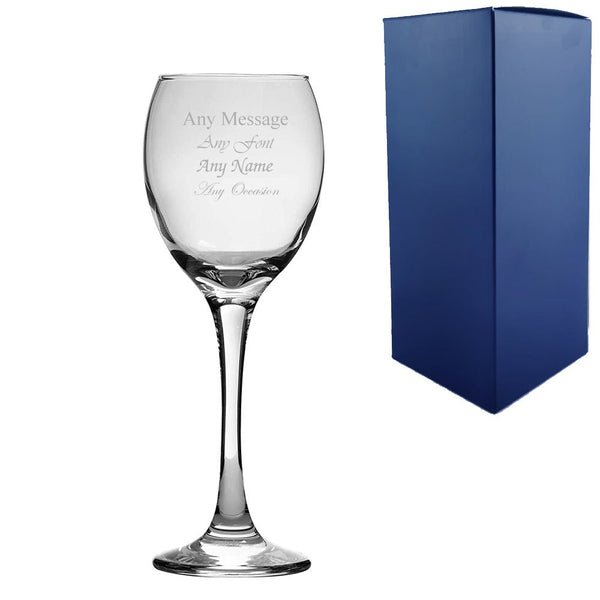 Engraved 245ml Classic White Wine Glass With Gift Box