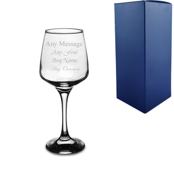 Engraved 290ml Tallo White Wine Glass With Gift Box