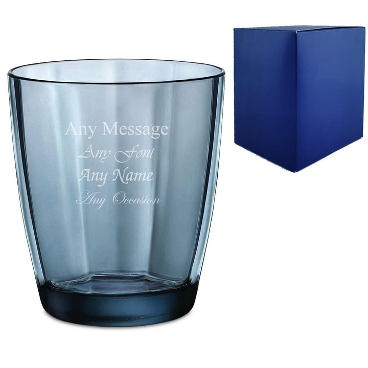 Engraved 300ml Blue Pulsar Whisky Glass With Gift Box