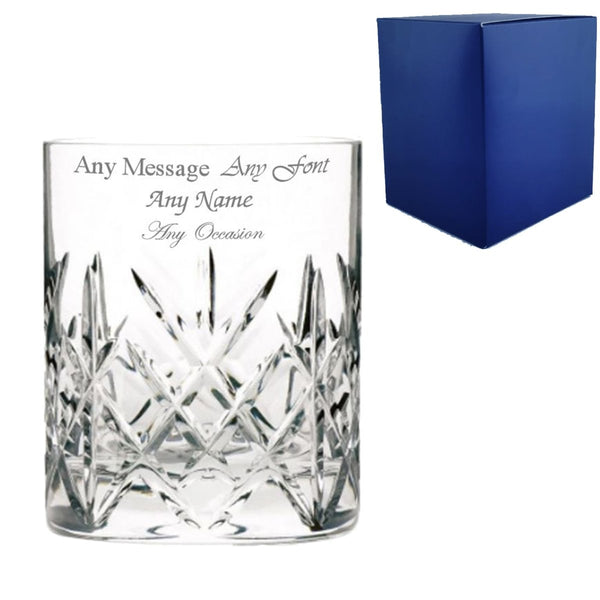 Engraved 320ml Flamenco Crystalite Full Cut Whisky Tumbler With Gift Box