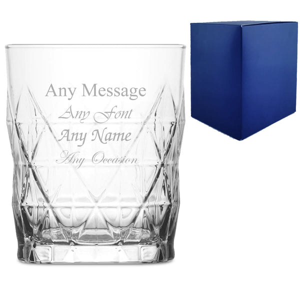 Engraved 345ml Keops Whisky Glass With Gift Box