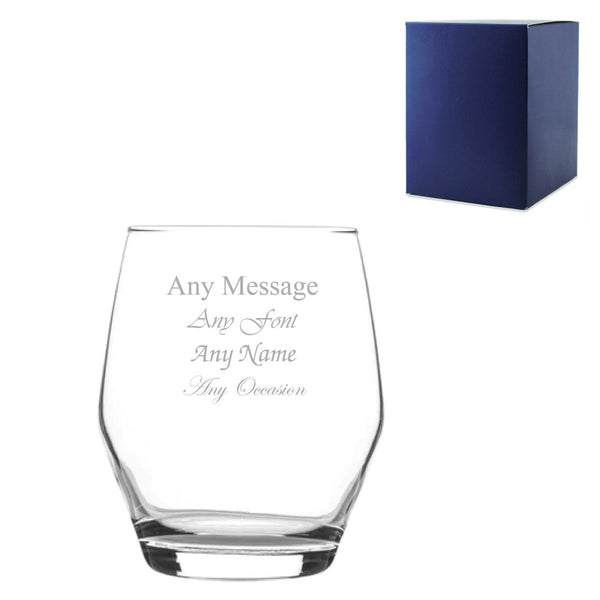 Engraved 370ml Ella Whisky Glass with Gift Box