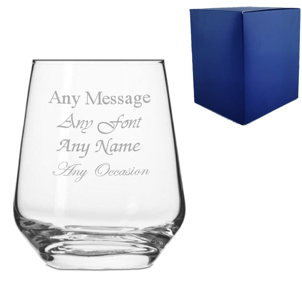Engraved 380ml Infinity Whisky Tumbler With Gift Box