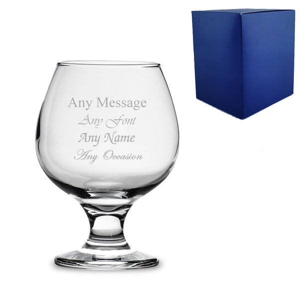 Engraved 390ml Brandy Cognac Snifter Glass With Gift Box