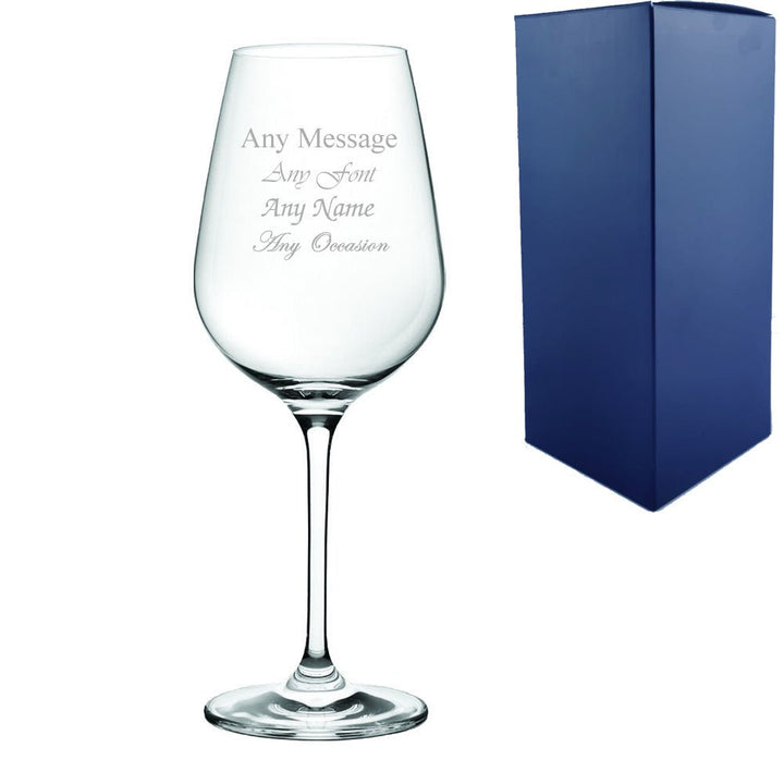 Engraved 470ml Aura Crystalite Goblet With Gift Box